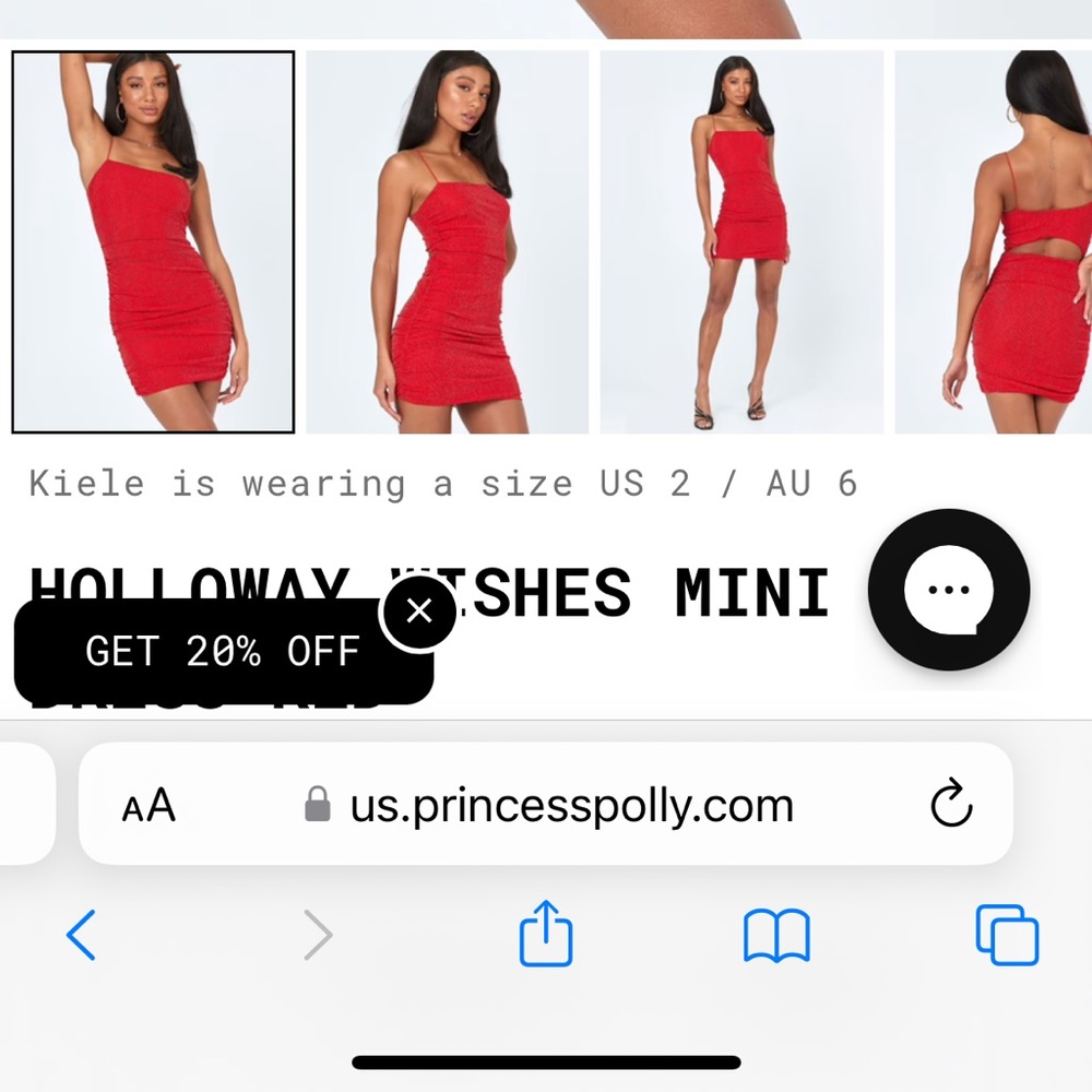 Princess Polly Holloway Wishes Mini Dress Black - Size 6